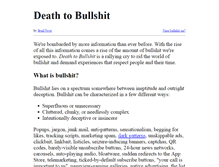Tablet Screenshot of deathtobullshit.com